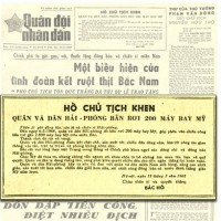 Trang nhất Báo Quân đội nhân dân số ra ngày 16-3-1963